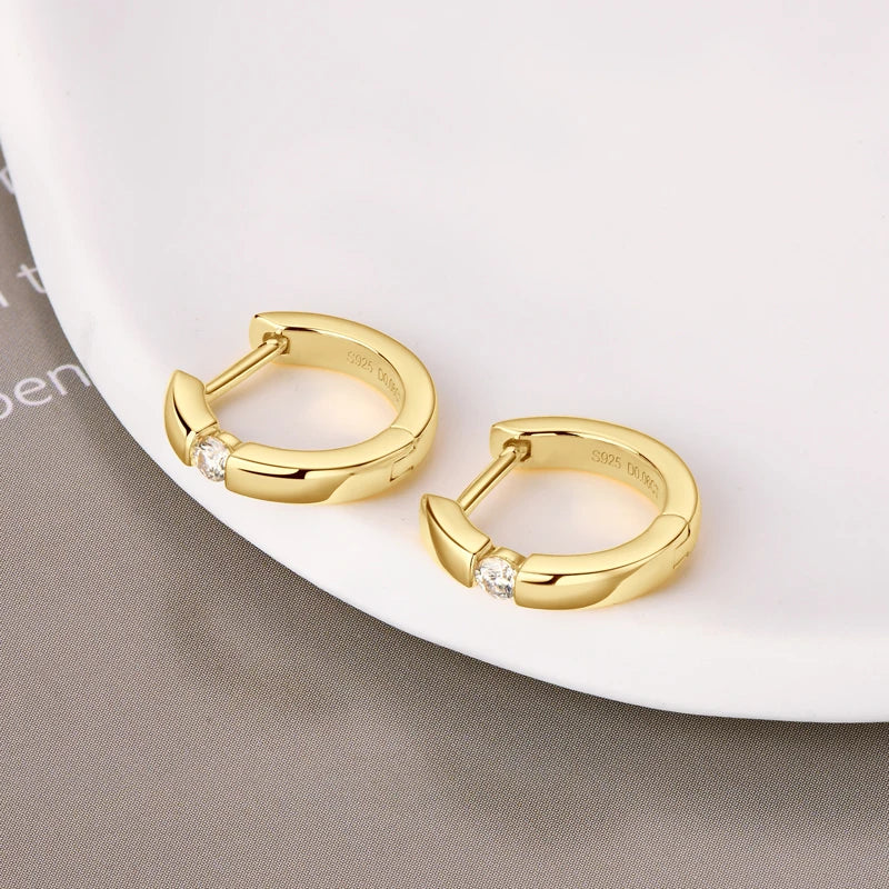 EMERALD GOLD HOOP EARRINGS