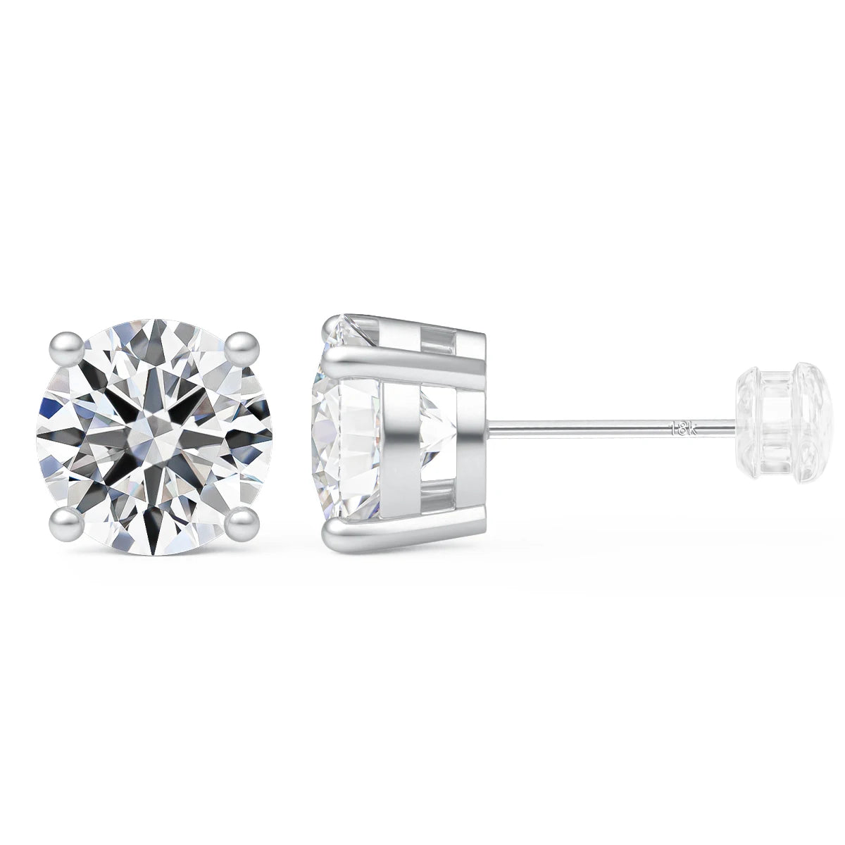18K GOLD MOISSANITE EARRINGS