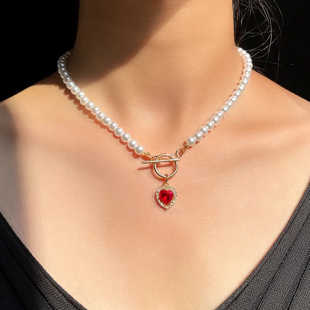KPOP PEARL CHOKER NECKLACE