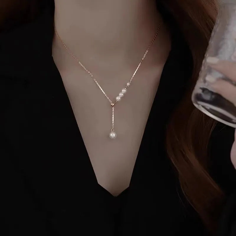 KPOP PEARL CHOKER NECKLACE