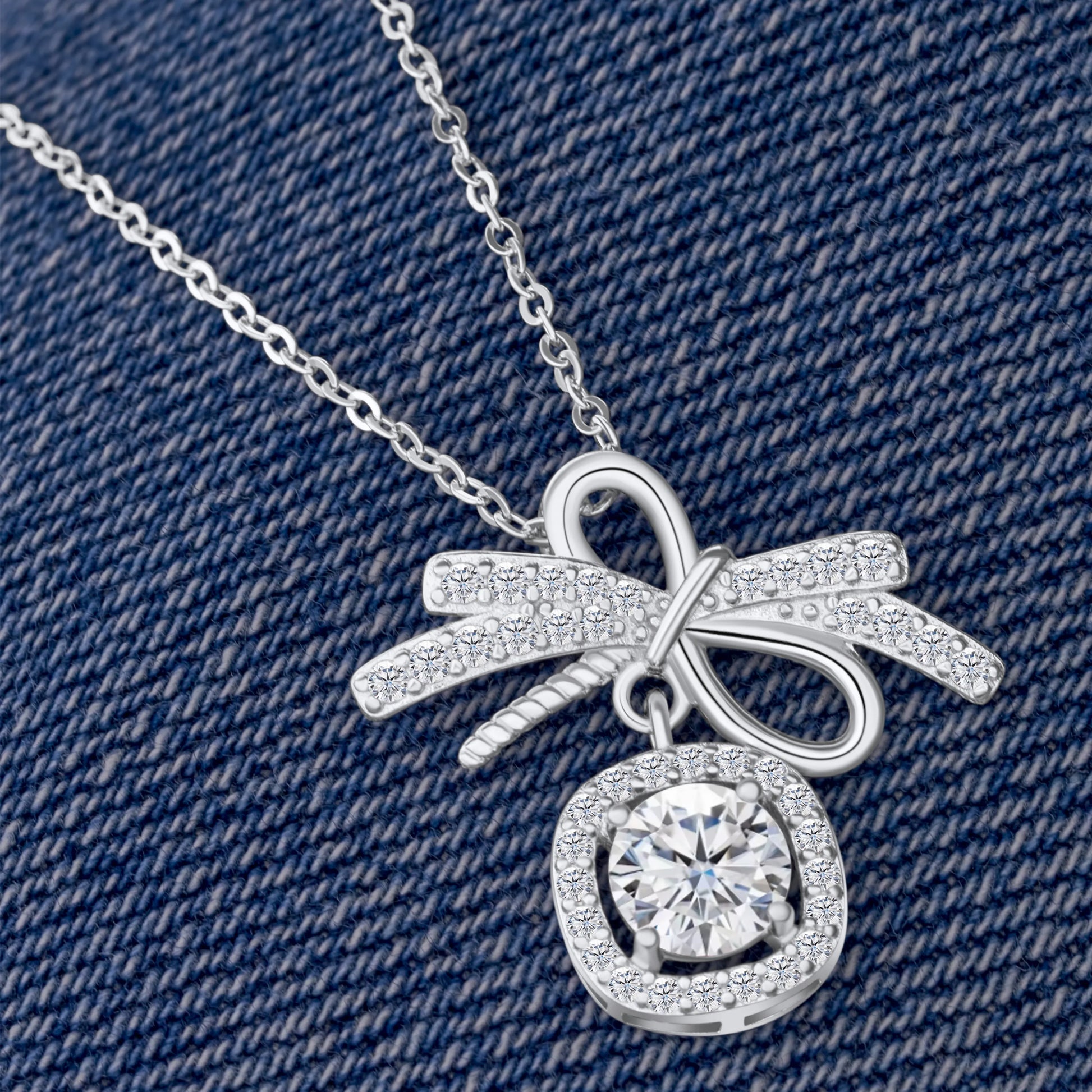 1CT MOISSANITE STERLING NECKLACE