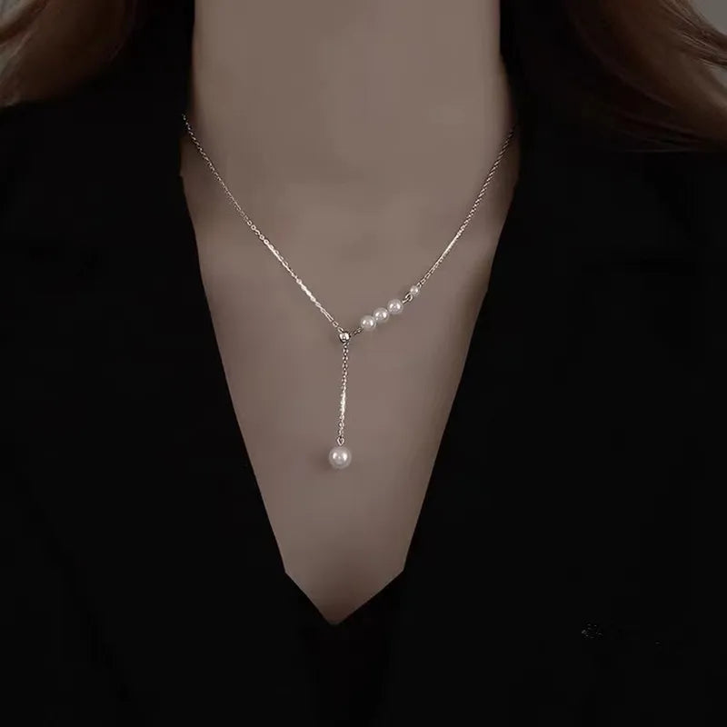 KPOP PEARL CHOKER NECKLACE