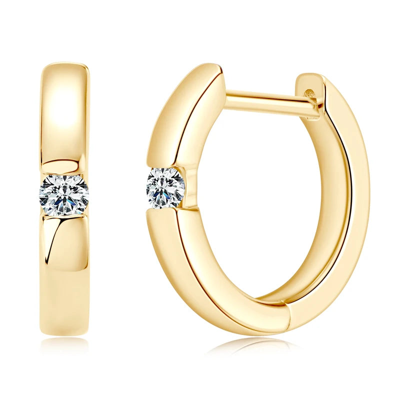 EMERALD GOLD HOOP EARRINGS