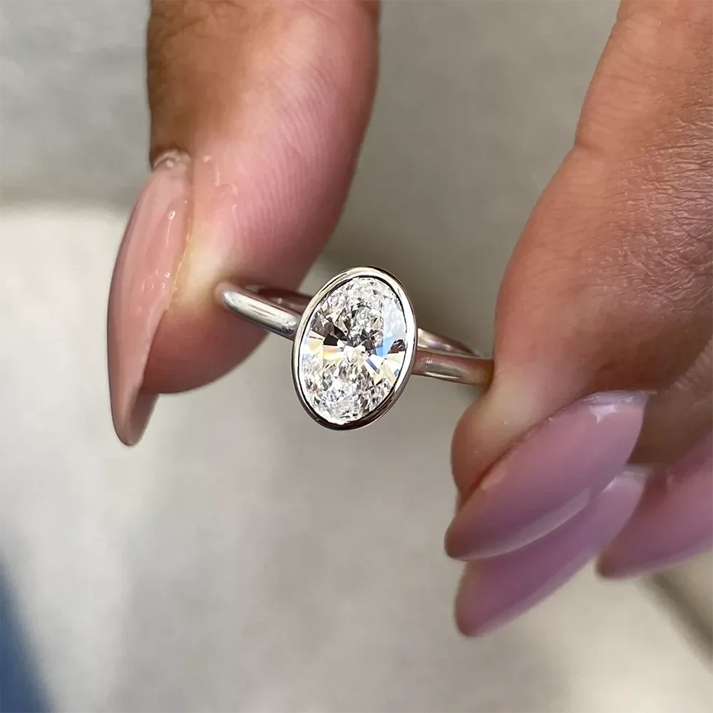 OVAL MOISSANITE ENGAGEMENT RING