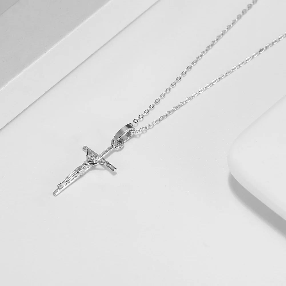 STERLING SILVER CROSS NECKLACE