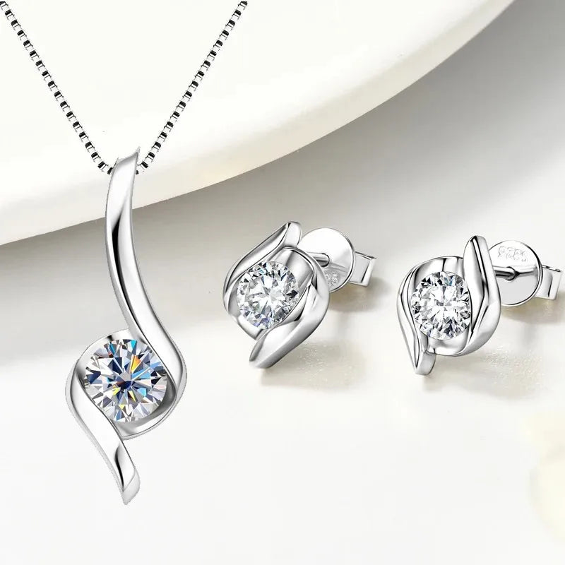 925 SILVER MOISSANITE JEWELRY SET