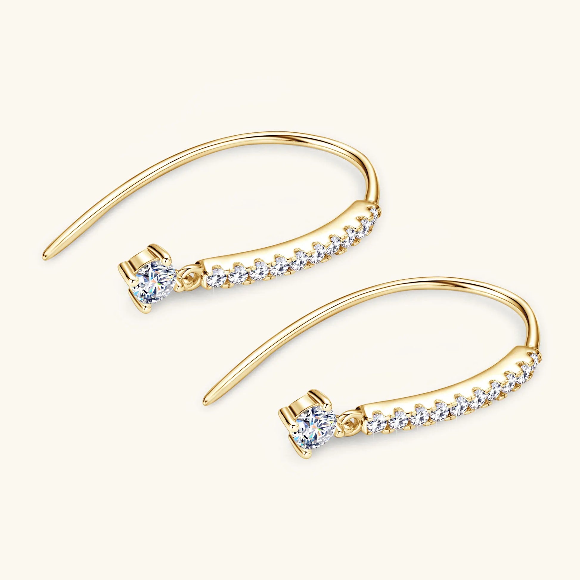 MOISSANITE STERLING SILVER EARRINGS