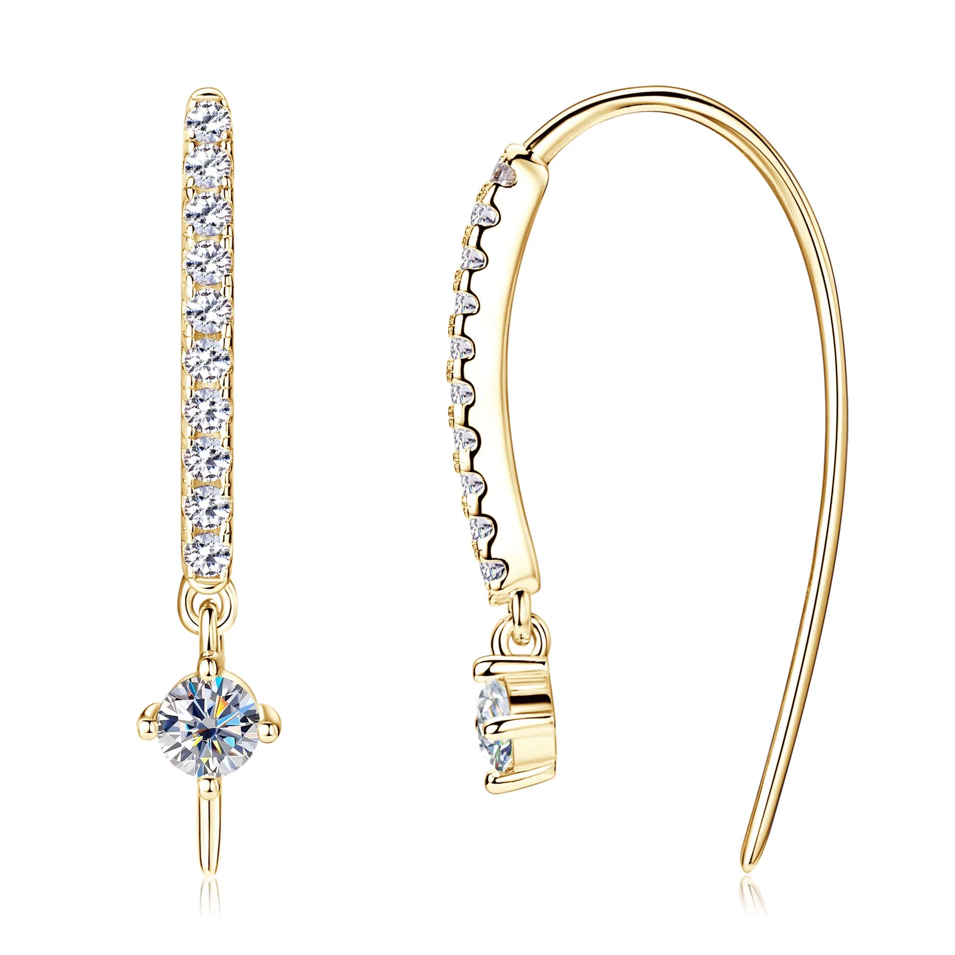 MOISSANITE STERLING SILVER EARRINGS