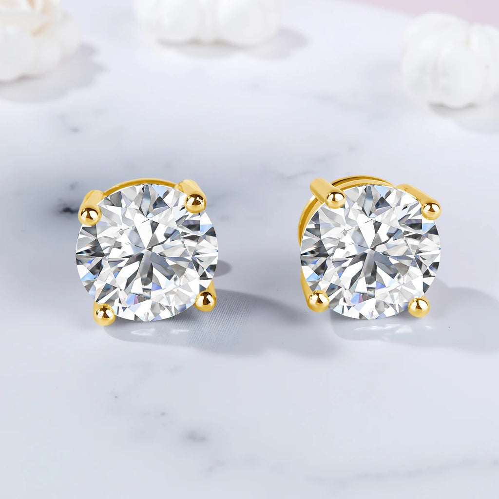 18K GOLD MOISSANITE EARRINGS