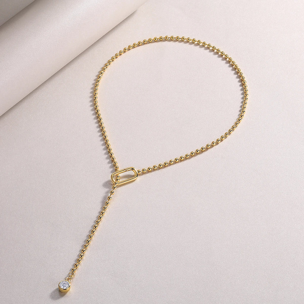 S925 Gold Plated Y Necklace