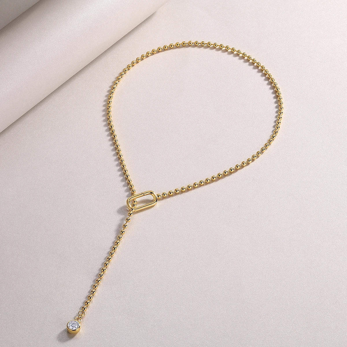 S925 Gold Plated Y Necklace