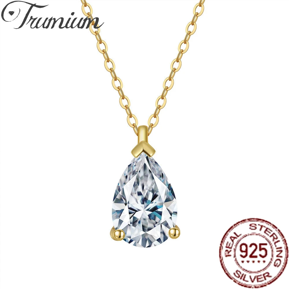 ZIRCON SILVER GOLD NECKLACE