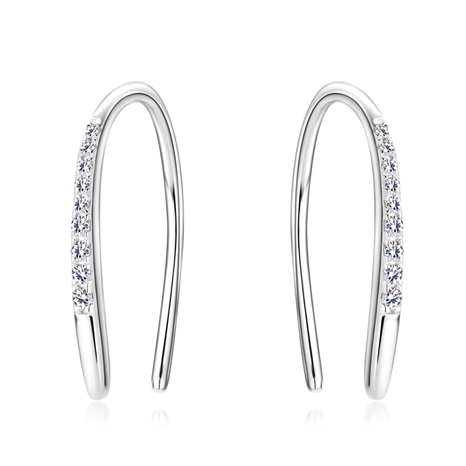 MOISSANITE STERLING SILVER EARRINGS