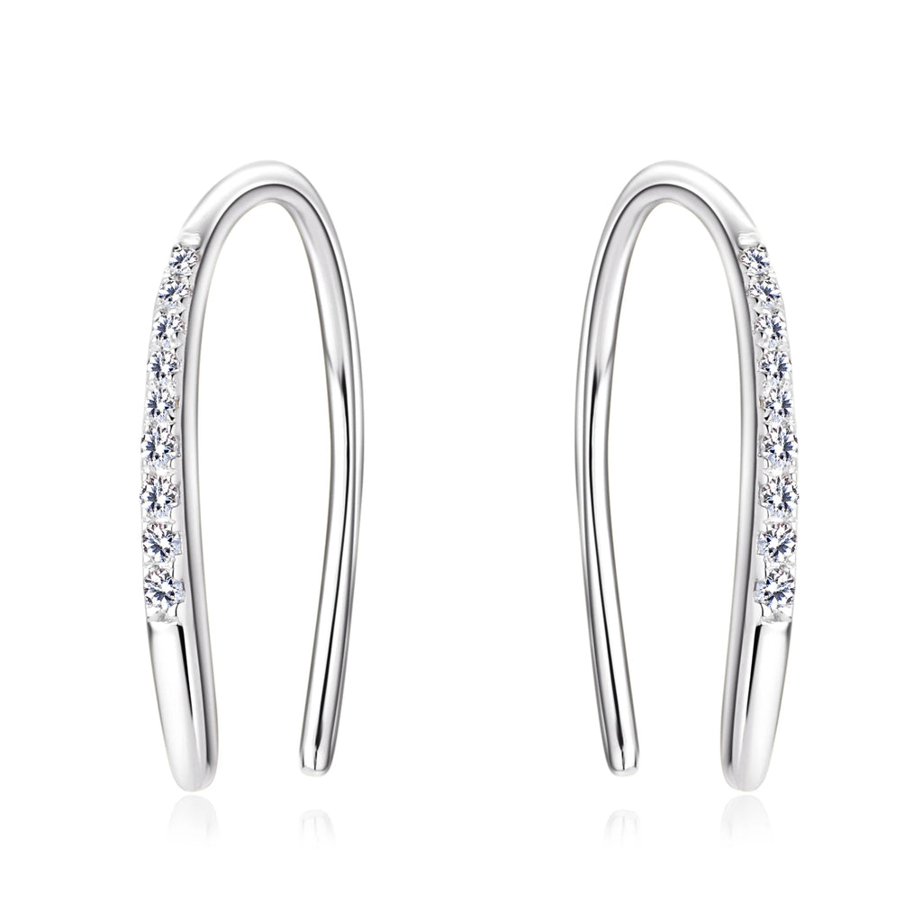 MOISSANITE STERLING SILVER EARRINGS