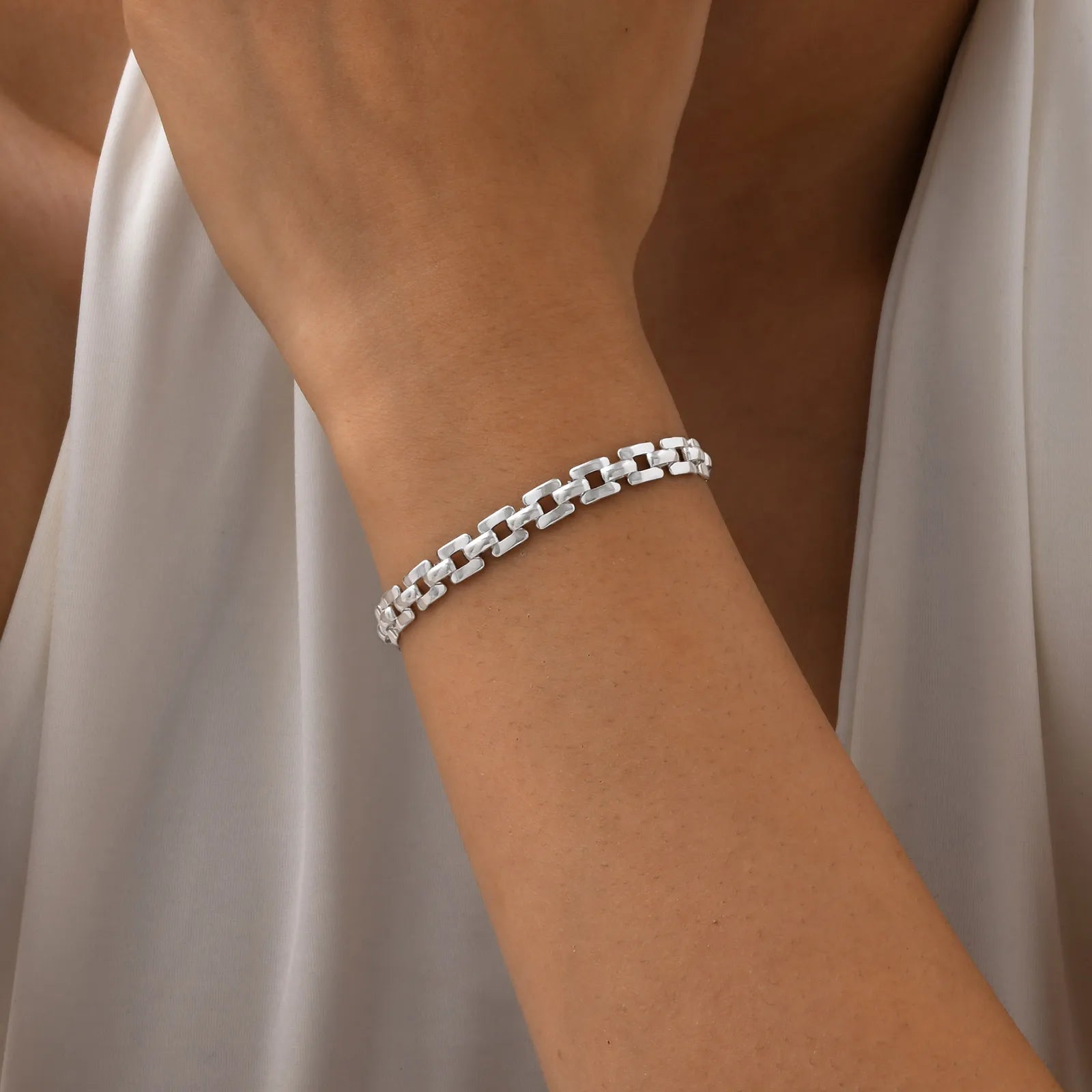 Watch Band Link Chain Bracelet
