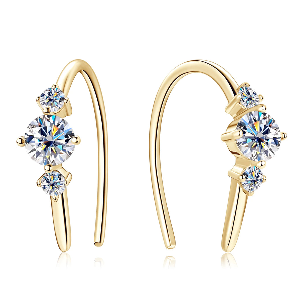 MOISSANITE STERLING SILVER EARRINGS