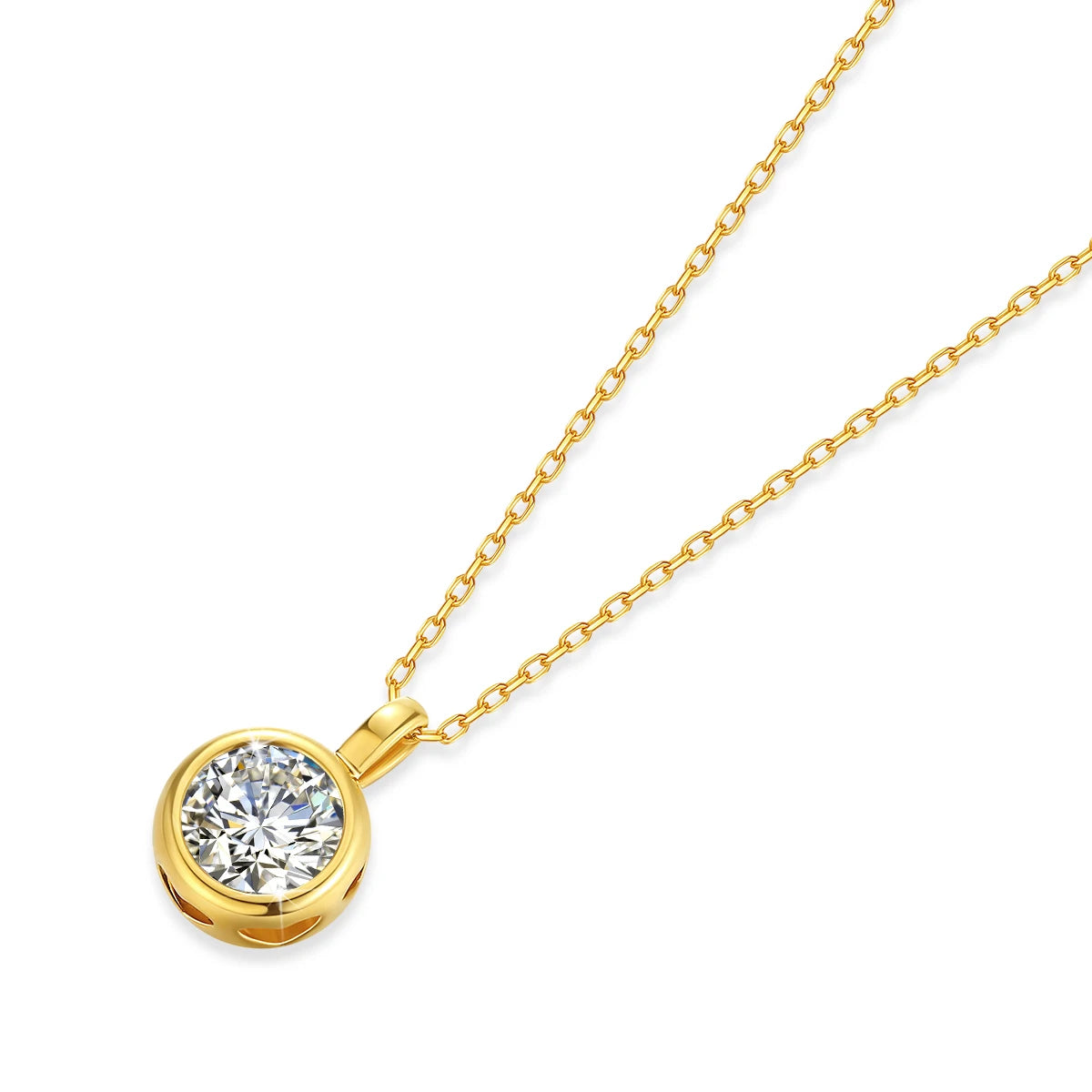 18K GOLD MOISSANITE NECKLACE
