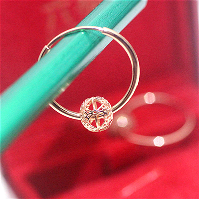 PURPLE ROSE GOLD HOOP EARRINGS