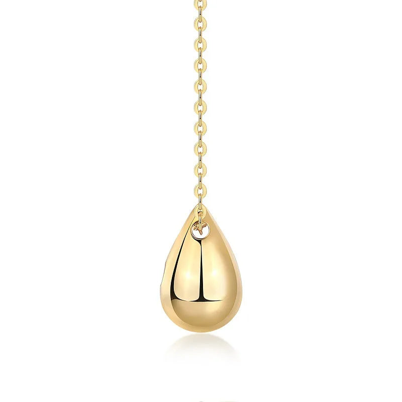 Gold-Tone Teardrop Pendant Necklace