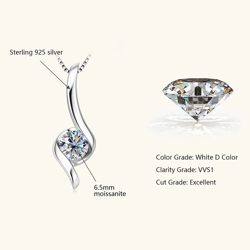 925 SILVER MOISSANITE JEWELRY SET