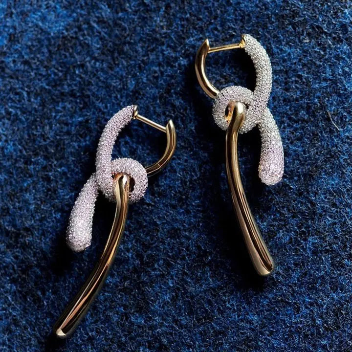 KNOTTED DESIGNER DROP EARRINGS