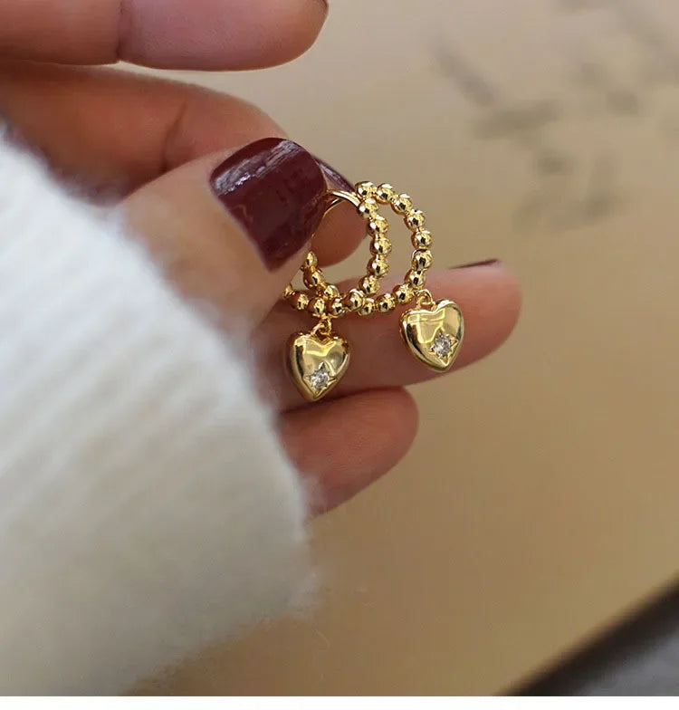 925 SILVER HEART HOOP EARRINGS