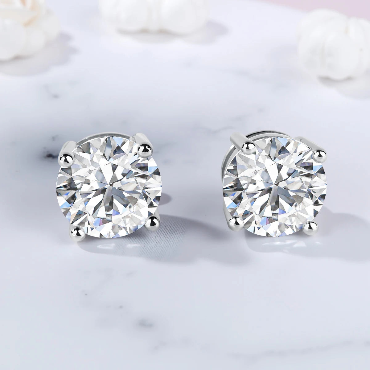 18K GOLD MOISSANITE EARRINGS