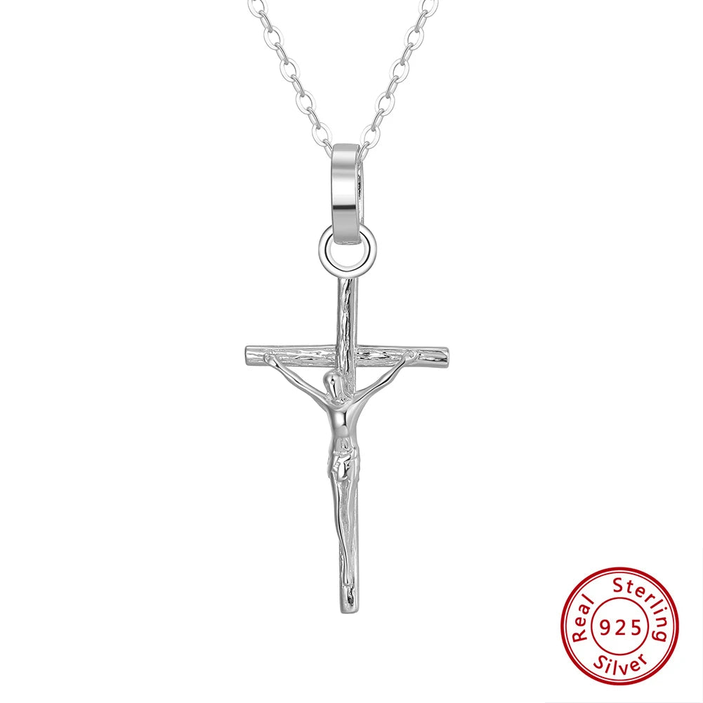 STERLING SILVER CROSS NECKLACE