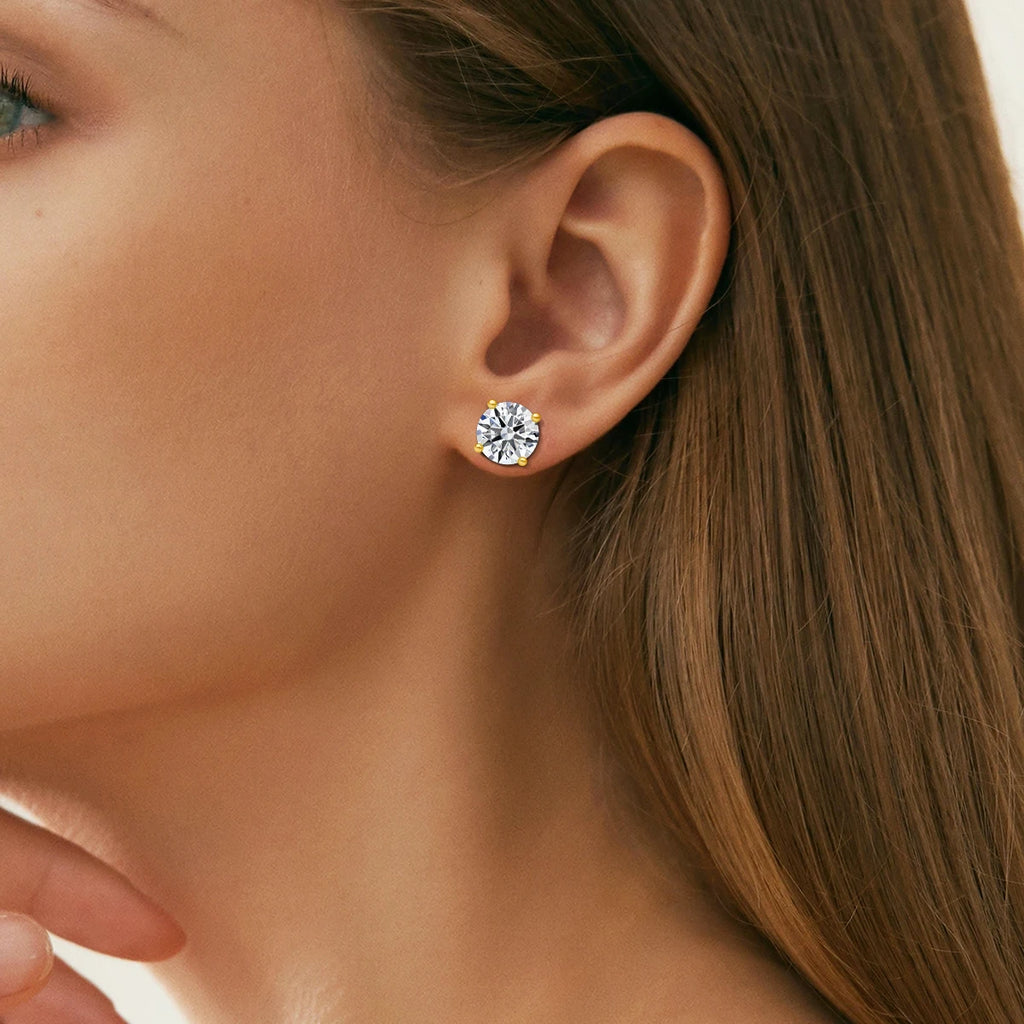 18K GOLD MOISSANITE EARRINGS