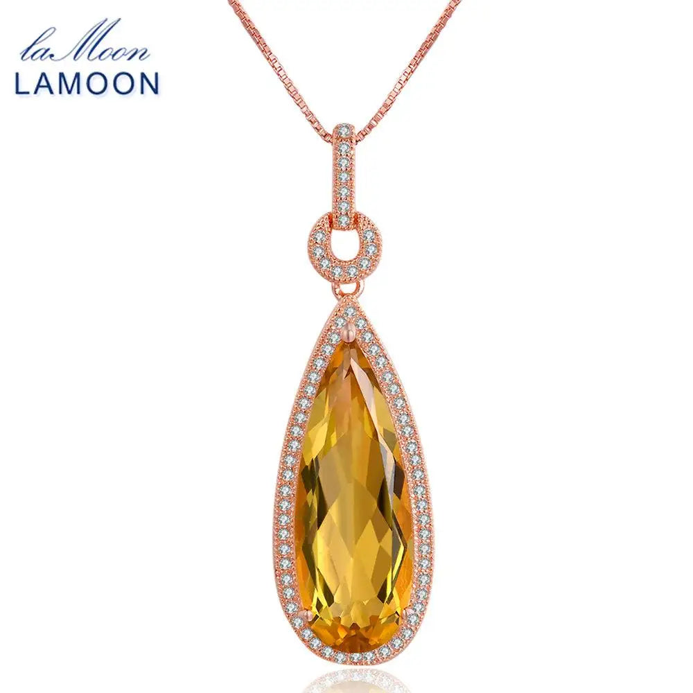 CITRINE ROSE GOLD NECKLACE
