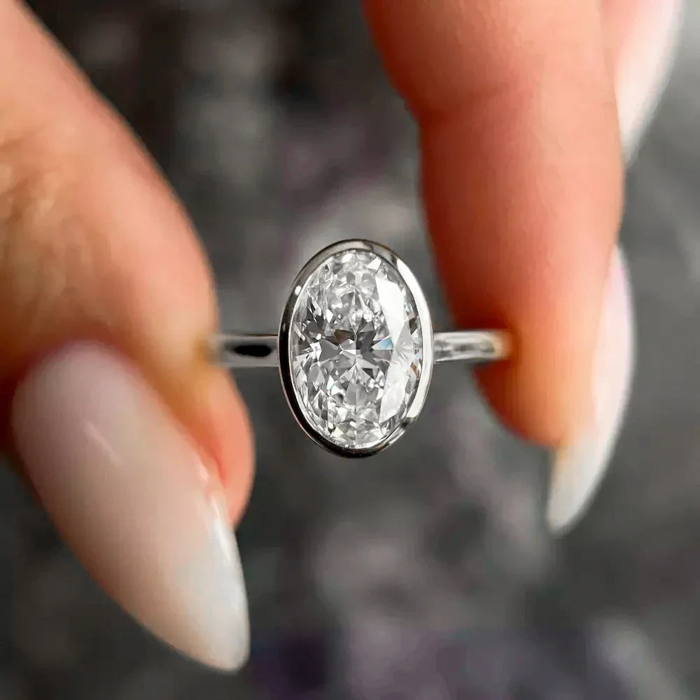 OVAL MOISSANITE ENGAGEMENT RING