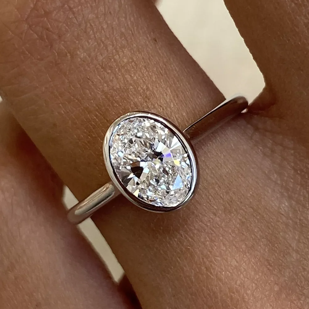 OVAL MOISSANITE ENGAGEMENT RING