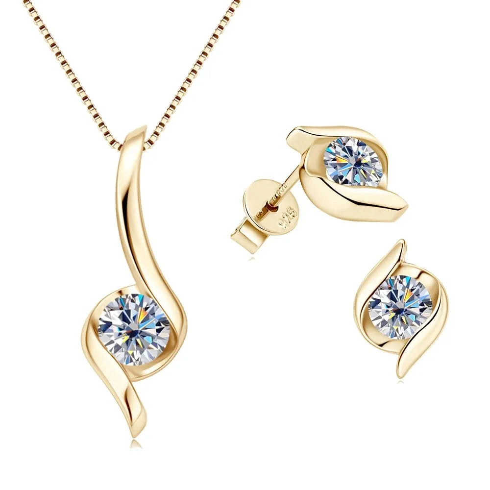 925 SILVER MOISSANITE JEWELRY SET