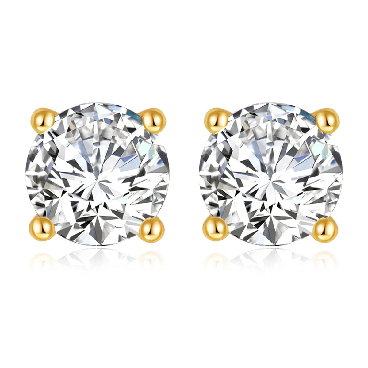 18K GOLD MOISSANITE EARRINGS