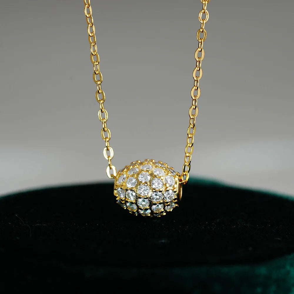 MOISSANITE GOLD PENDANT NECKLACE