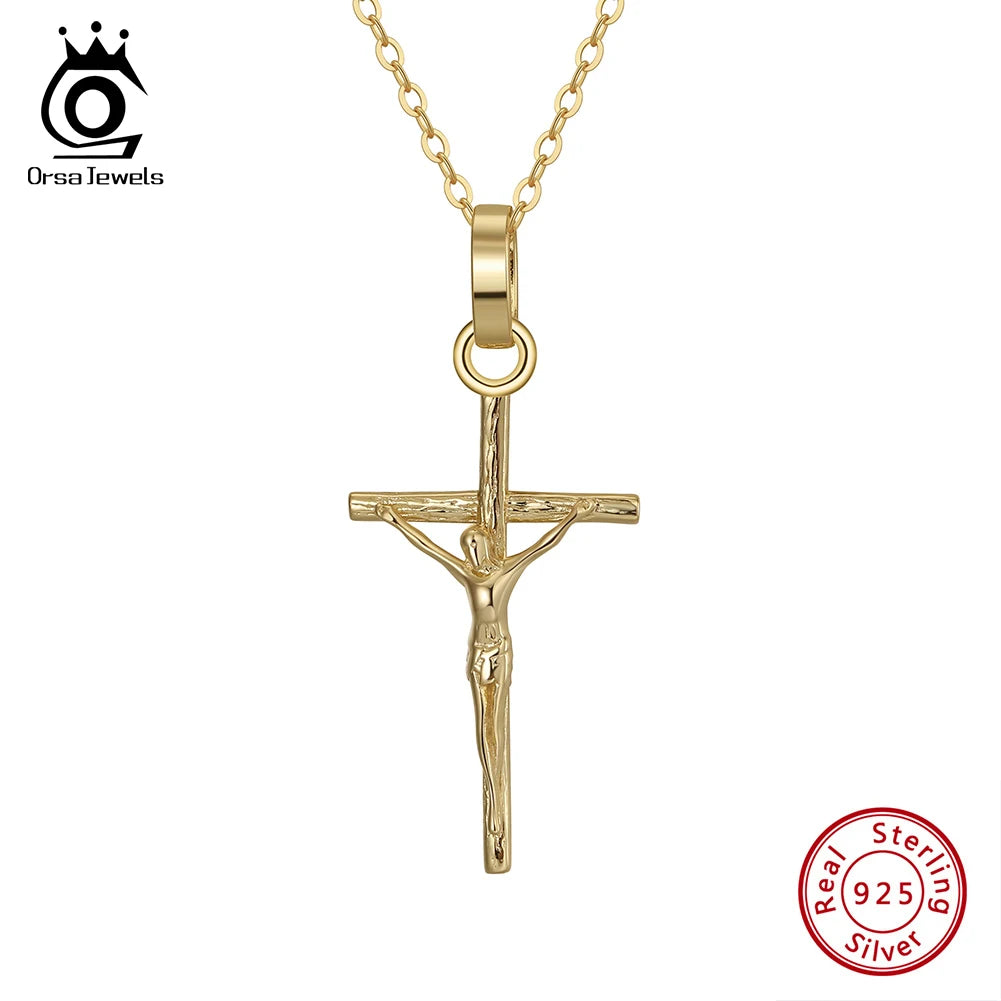 STERLING SILVER CROSS NECKLACE