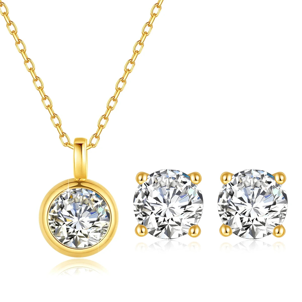 18K GOLD MOISSANITE NECKLACE