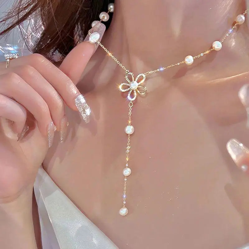 KPOP PEARL CHOKER NECKLACE