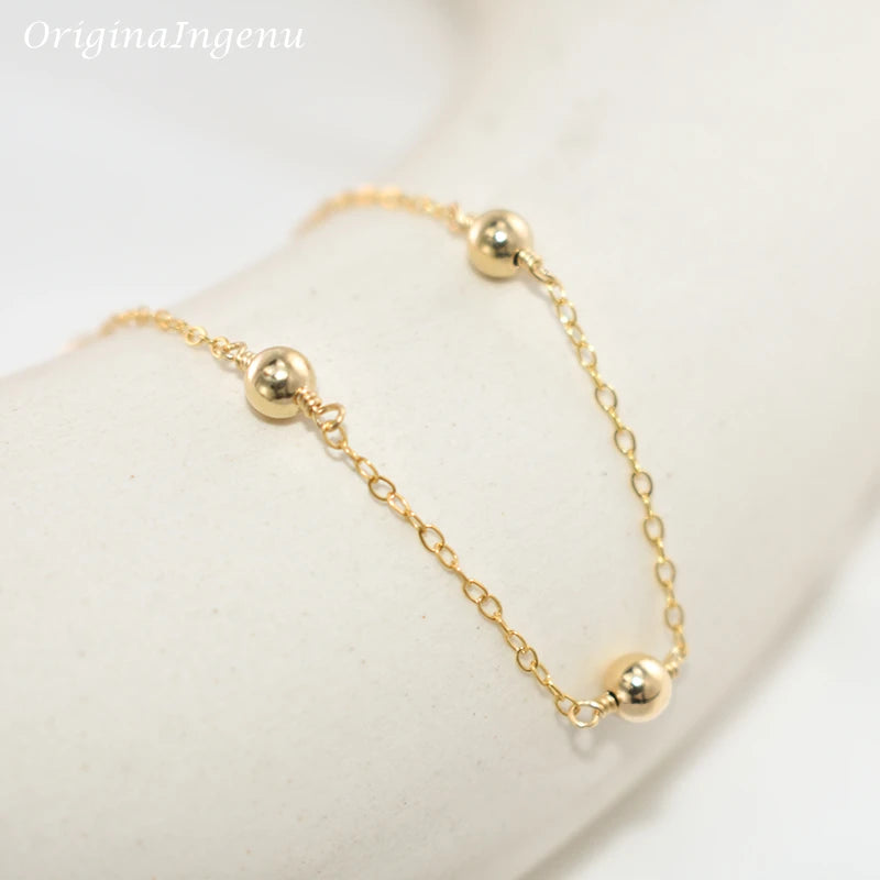 Handmade 14K Gold Filled Beads Bracelet