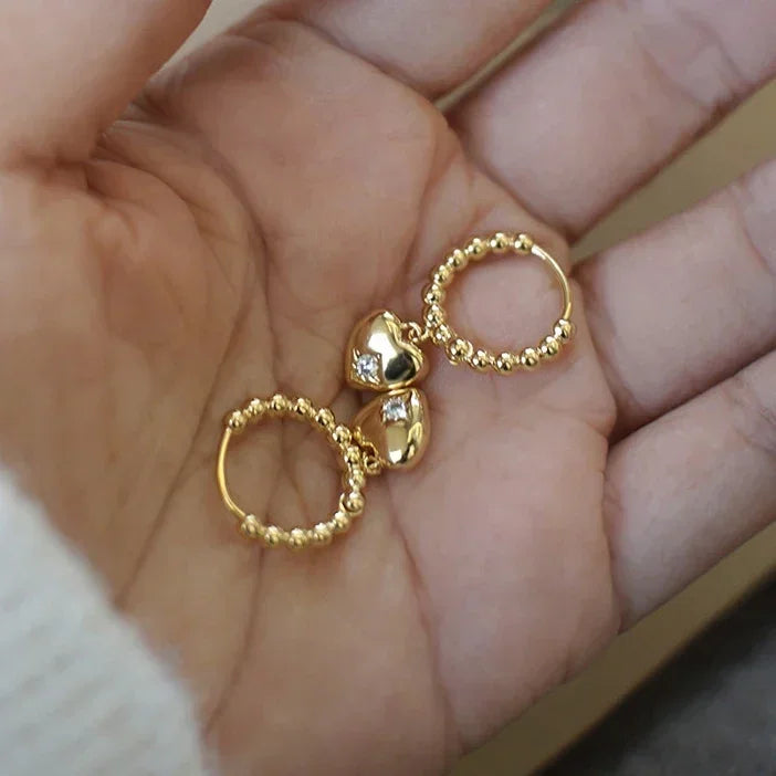 925 SILVER HEART HOOP EARRINGS