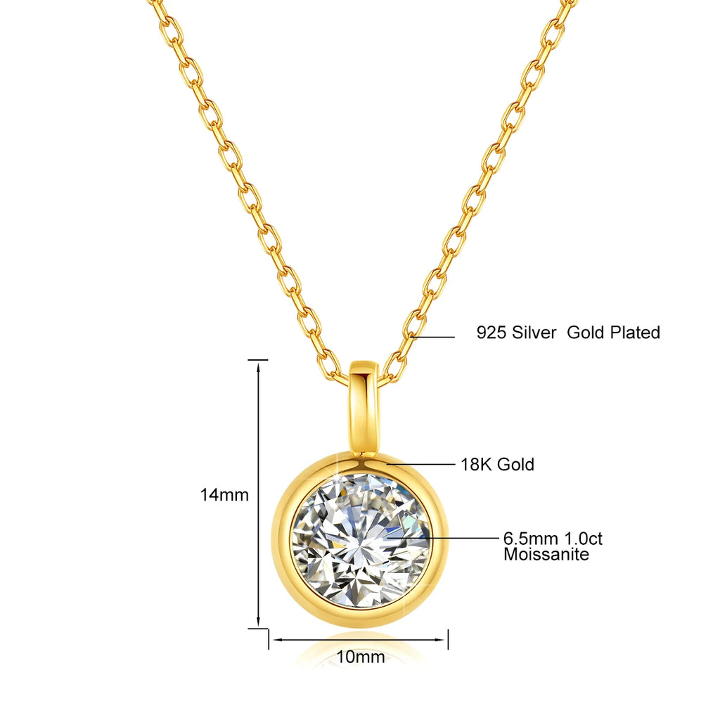 18K GOLD MOISSANITE NECKLACE