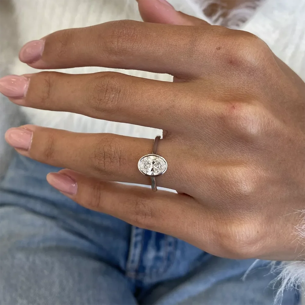 OVAL MOISSANITE ENGAGEMENT RING