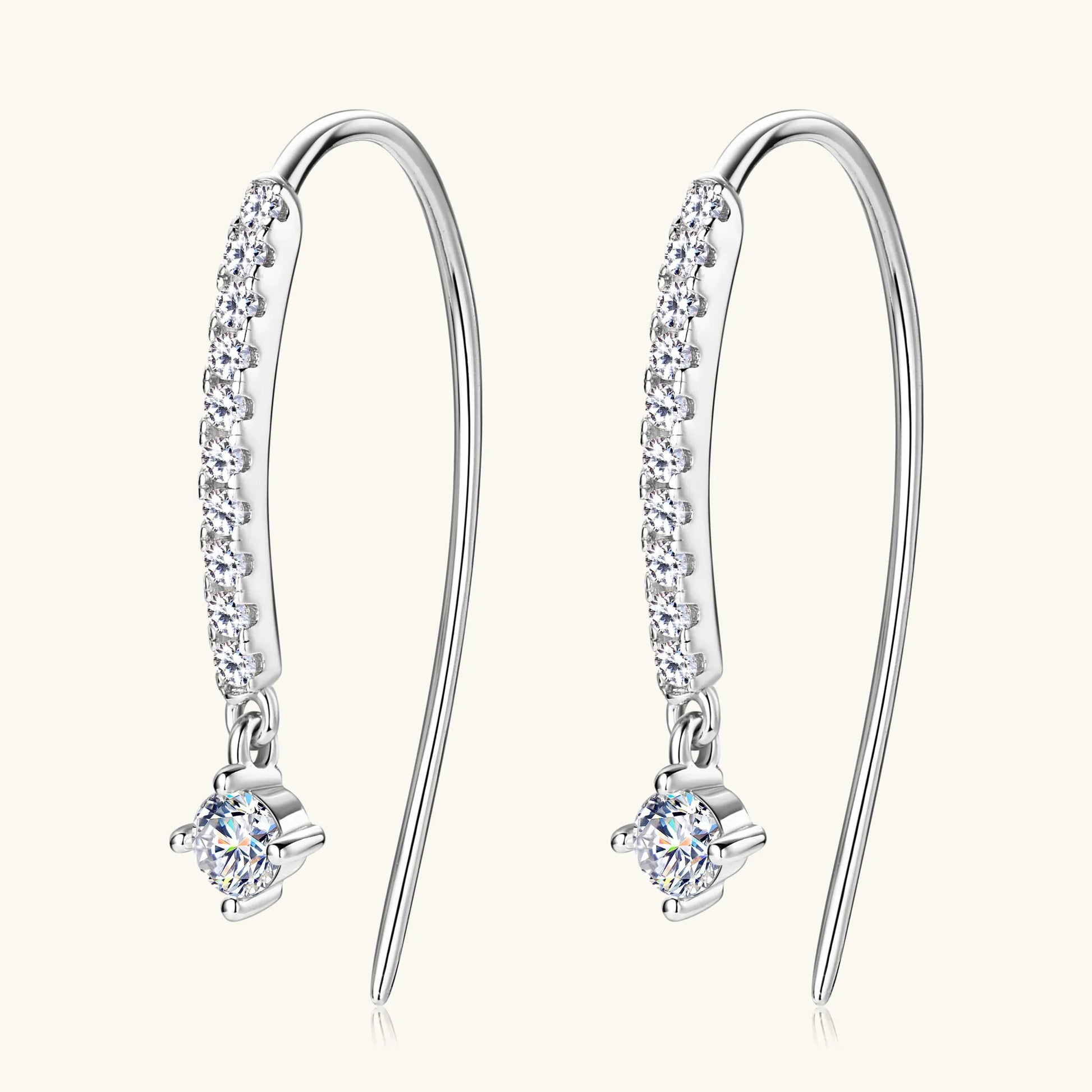 MOISSANITE STERLING SILVER EARRINGS