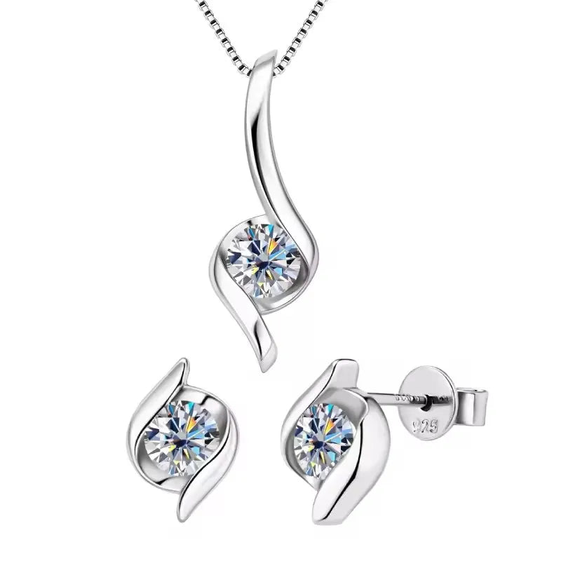 925 SILVER MOISSANITE JEWELRY SET