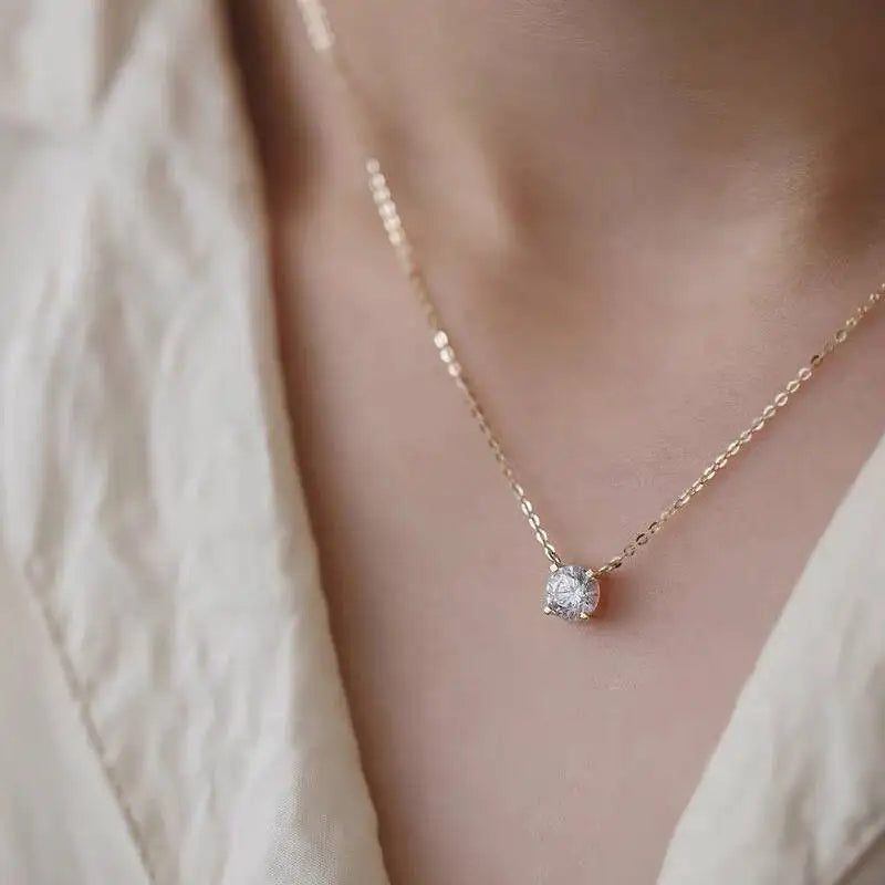 MOISSANITE SILVER WOMENS NECKLACE