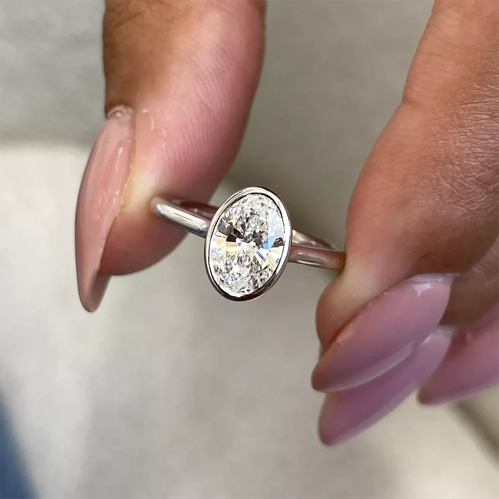 OVAL MOISSANITE ENGAGEMENT RING