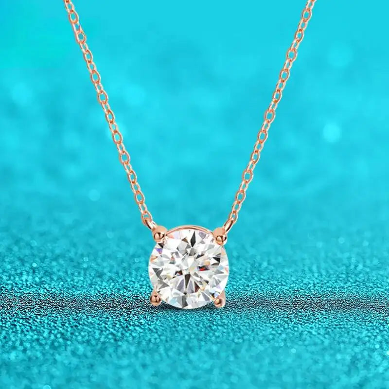 MOISSANITE SILVER WOMENS NECKLACE