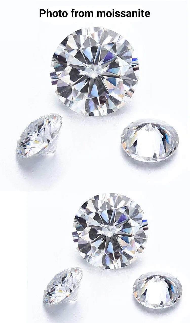 MOISSANITE GOLD STUD EARRINGS