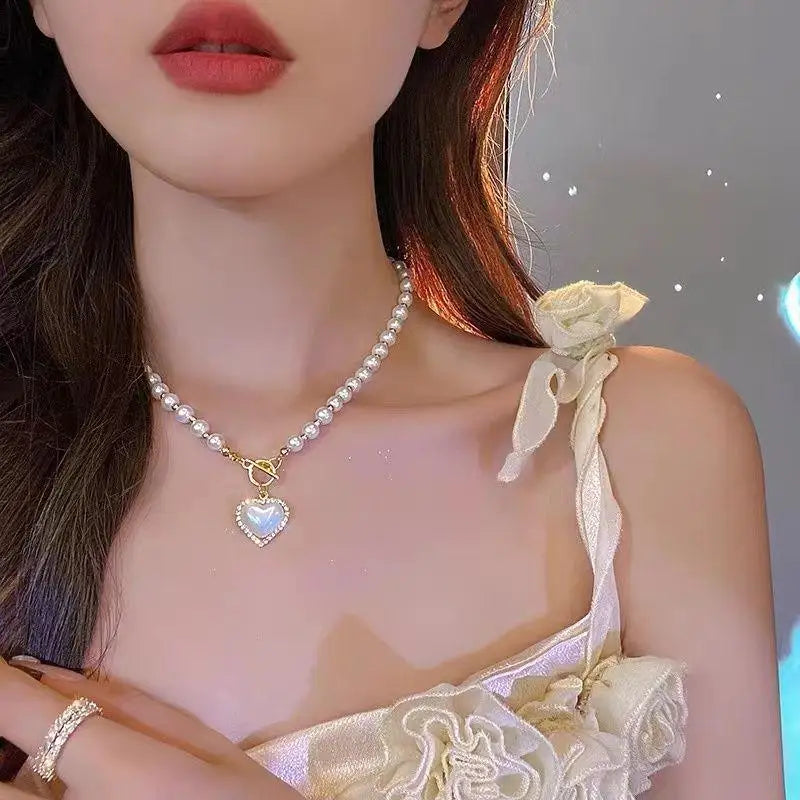 KPOP PEARL CHOKER NECKLACE