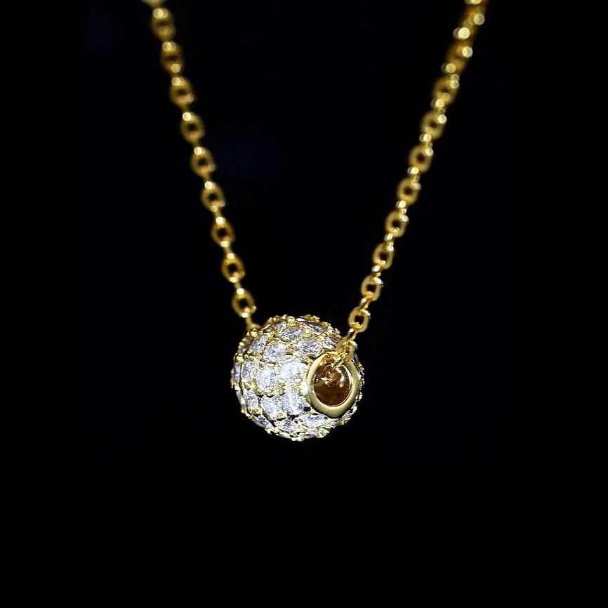 MOISSANITE GOLD PENDANT NECKLACE